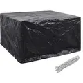 vidaXL Gartenmöbel-Abdeckung 41638, schwarz, 172 x 73 x 113 cm (B/H/T), wasserfest, eckig