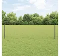 vidaXL Zaun, Zaun mit Pfosten Grau 0,5 x 25 m Stahl