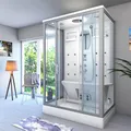 AcquaVapore Dampfdusche Sauna Dusche Duschkabine D27-EH-EC-EA-ALL 140x90 cm MIT 2K Scheiben Versiegelung