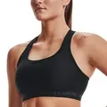 Under Armour BH Mid Crossback Sport Bra Schwarz Polyester Small Damen