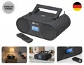 KLIM Boombox B4 Radio mit CD Player + AM/FM Radio, MP3, Bluetooth, AUX, USB trag