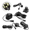 Set Springbrunnen Pumpe mit Lichtsensor automatisch LED warmweiß Wasserspiel