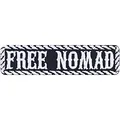 FREE NOMAD Aufnäher Nomaden Aufbügler/Patch zum annähen/aufbügeln Biker Bügelbilder Motorrad Geschenk Applikation für Jacke/Weste/Jeans/Motorradkoffer | 100x25mm