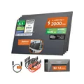 2000W + Anker 2 PRO Solarway All In One Balkonkraftwerk mit Speicher 2000W komplett Steckdose - 1,6 kWh Anker Solix 2 PRO Speicher - Solaranlage Komplettset - 500W bifaziale Solarmodule & Anker Speicher & Zubehör