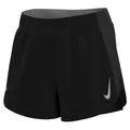 Nike Damen Df Tempo Shorts, Black/Reflective Silv, L