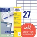AVERY Zweckform Universal-Etiketten 70 x 32 mm weiß 2.700 Etiketten