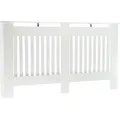Heizkörperverkleidung Weiß 172 X 19 X 82 Cm, Heizkörperabdeckung Aus Mdf, Holzverkleidung Für Heizkörper In Lamellenoptik - Toboli