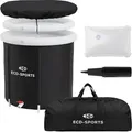 Ecd Germany Eisbad Ø80 Cm, Eistonne Mit Isolierung, Komplettset, 350l Eisfass Tonne Für Eisbaden, Kältetherapie & Regeneration, Faltbare Ice Bath Outdoor Kaltwasserbad, Mobile Eisbadewanne Für Zuhause