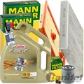 MANN INSPEKTIONSPAKET+5L CASTROL 5W-30 MOTORÖL passend für VW TOURAN 5T1 SKODA