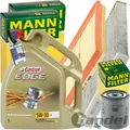 MANN INSPEKTIONSPAKET+5L CASTROL EDGE 5W30 MOTORÖL passend für AUDI A3 VW SEAT
