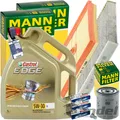 MANN INSPEKTIONSPAKET+5L CASTROL 5W-30 MOTORÖL passend für SEAT LEON VW 1.0 TSI