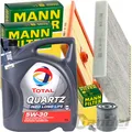 MANN INSPEKTIONSPAKET+5L TOTAL 5W-30 MOTORÖL passend für VW GOLF VII 1.2-1.4 TSI