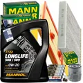MANN INSPEKTIONSPAKET+1x5L MANNOL 0W-20 MOTORÖL passend für VW GOLF VII SKODA