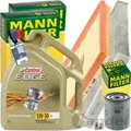 MANN INSPEKTIONSPAKET+5L CASTROL 5W30 ÖL passend für SEAT LEON SKODA OCTAVIA III
