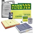 MANN INSPEKTIONSPAKET FÜR AUDI A3 Q2 SEAT SKODA VW GOLF 7 T-ROC TOURAN 1.0 TSI