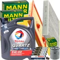MANN INSPEKTIONSPAKET+1x5L TOTAL 5W-30 MOTORÖL passend für VW GOLF VII SKODA
