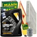 MANN INSPEKTIONSPAKET+5L MANNOL 0W-20 MOTORÖL passend für VW TOURAN 5T1 SKODA