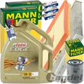 MANN INSPEKTIONSPAKET+5L CASTROL 5W30 MOTORÖL passend für VW GOLF VII SEAT LEON