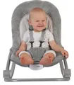 Babywippe B-Rocker grau, Babyschaukel mit Musik, Vibration und Spielebogen