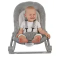 Babywippe B-Rocker grau, Babyschaukel mit Musik, Vibration und Spielebogen