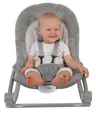 Lemodo Babywippe Babywippe B-Rocker grau mit Musik, Vibration, Spielebogen, klappbar