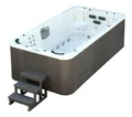 XXL Luxus Led Swim Spa 445x230 SET Whirlpool+Gegenstromanlage Outdoor Schwimmbad