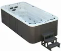 XXXL Luxus Led Swim Spa 445x230cm Whirlpool Gegenstromanlage Outdoor Schwimmbad
