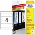 Avery Zweckform - Ordnerrückenetikett Ultragrip Breit/kurz 61 X 192 Mm (b X H) Selbstklebend Ohne Griffloch Weiß 120 Etik./pack.
