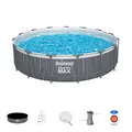 Steel Pro MAX Frame Pool Komplett-Set mit Filterpumpe Ø 457 x 107 cm Schwimmbad