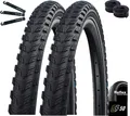 2 x Schwalbe Marathon 365 GreenGuard E-50 Fahrradreifen Schwarz mit Reflex 40-622 (28 x 1,50) + 2 x Schwalbe Schläuche DV17 inkl. maxxi4you Reifenheber