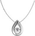 SilberDream Kette und Anhänger Set SilberDream Dancing Stein Tropfen Kette (2-tlg., Schmucksets), Tropfenanhänger 925 Sterling Silber, weiß