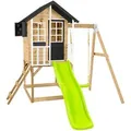 Zwerkules Spielhaus Holli 2 m. Rutsche u. Schaukel 352 x 280 x 224 cm Natur FSC®