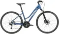 Kross Crossrad "KROSS Crossbike Evado 6.0 28" blau 27 Gänge" Gr. 48, blau (blau, schwarz), 48cm, 28 Zoll (71,12cm) hinten: 28 Zoll (71,12cm)