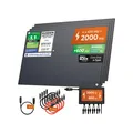 Solarway Balkonkraftwerk 2000W komplett Steckdose - neuester 2000W Wechselrichter - Solaranlage Komplettset - 500W bifaziale Solarmodule & Envertech & Zubehör