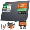 Solarway®️ 2000Wp / 800W Balkonkraftwerk komplett Steckdose - neuester Envertech 600-2000 Watt Wechselrichter