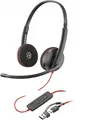 HP Poly Blackwire 3220 Stereo USB-C Headset +USB-C/A Adapter (Bulk) Kopfhörer Kabelgebunden Kopfband Büro/Callcenter USB Typ-A Schwarz (8X228A6)