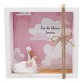 ZauberDeko Geschenkbox Geldgeschenk MIT NAMEN Baby Storch Mädchen Geburt Taufe Gutschein