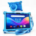 AngelTech Kindertablet XL Pro II – 10 Zoll HD 2025 – Android 16 Kinder Tablet mit Kindersicherung – 6GB RAM + 8GB virtuell, 128GB Speicher – Tablet für Kinder mit Schutzhülle – Blau