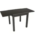 Degamo - Balkon-ausziehtisch Elba 70/140x70cm, Aluminium Anthrazit + Glas Schwarz
