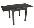 Gartentisch Ausziehtisch Balkontisch Glastisch ELBA Alu 140x70cm,schwarz 2. WAHL