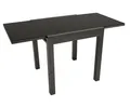 Gartentisch Ausziehtisch Balkontisch Glastisch ELBA Alu Glas,140x70cm, schwarz