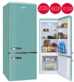Amica Retro Kühl-Gefrierkombination Blau 191 L 55cm breit Kühlschrank 145cm hoch