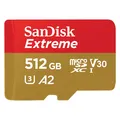 SANDISK Extreme UHS-I V30 (512 GB, microSDXC, U3, UHS-I) (SDSQXAV-512G-GN6MA)