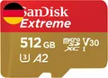 Sandisk Extreme Microsdxc UHS-I Speicherkarte 512 GB + Adapter (Für Smartphones,