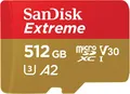 Sandisk Extreme Microsdxc UHS-I Speicherkarte 512 GB + Adapter - NEU