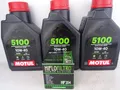 Motoröl 10W40 3Liter Motul 5100 Motorrad + Ölfilter HF 204 Honda Yamaha Kawasaki