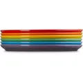 Le Creuset Frühstücksteller Coupe 22cm 6er Set Regenbogen