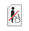 2 Stück Aufkleber Bitte hinsetzen Nicht im Stehen im Sitzen pinkeln WC Toilettenschild für Spülkasten WC Deckel etc. 130 x 90 mm
