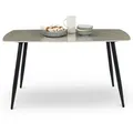 Idimex Esstisch, Grau, Schwarz, Metall, Metall, Mode, 140x76x80 cm, Esszimmer, Tische, Esstische