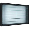 Mid.you Hängevitrine, Schwarz, Holzwerkstoff, 6 Fächer, 60x40x10 cm, stehend, Wohnzimmer, Wohnwände, Vitrinenschränke